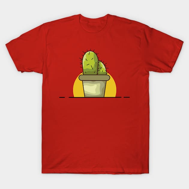 cactus sunset T-Shirt by hilu